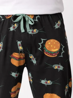 Vanilla Underground Black SpongeBob SquarePants Plankton Lounge Joggers