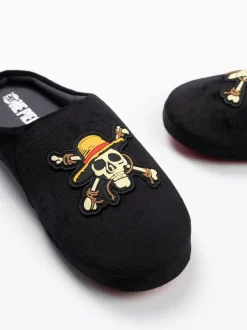Vanilla Underground Black One Piece Mule Slippers
