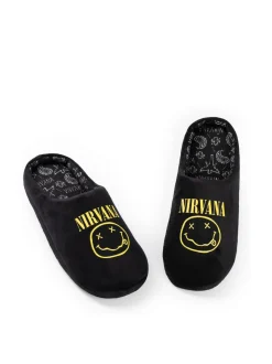 Vanilla Underground Black Nirvana Mule Slippers