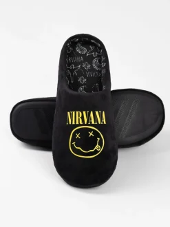 Vanilla Underground Black Nirvana Mule Slippers