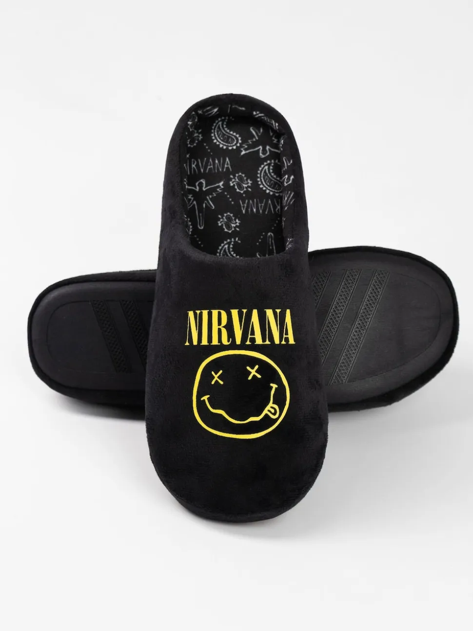 Vanilla Underground Black Nirvana Mule Slippers
