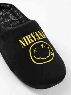 Vanilla Underground Black Nirvana Mule Slippers