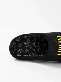 Vanilla Underground Black Nirvana Mule Slippers
