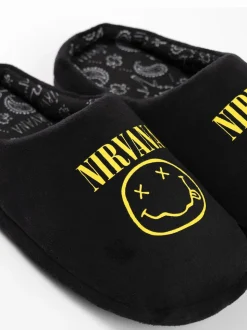 Vanilla Underground Black Nirvana Mule Slippers