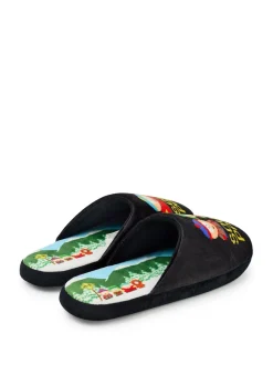 Vanilla Underground Black Mens Character Slippers