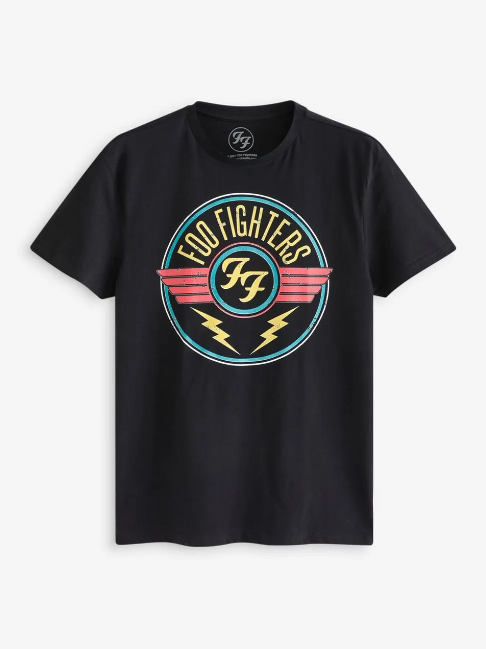 Vanilla Underground Black Mens Foo Fighters Licensed 100% Cotton T-Shirt