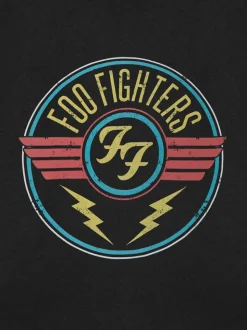 Vanilla Underground Black Mens Foo Fighters Licensed 100% Cotton T-Shirt