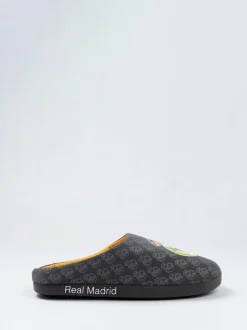 Vanilla Underground Black Real Madrid Logo Slippers