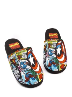 Vanilla Underground Black Marvel Mr Men Mr Lazy Slippers