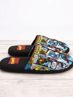 Vanilla Underground Black Marvel Mr Men Mr Lazy Slippers