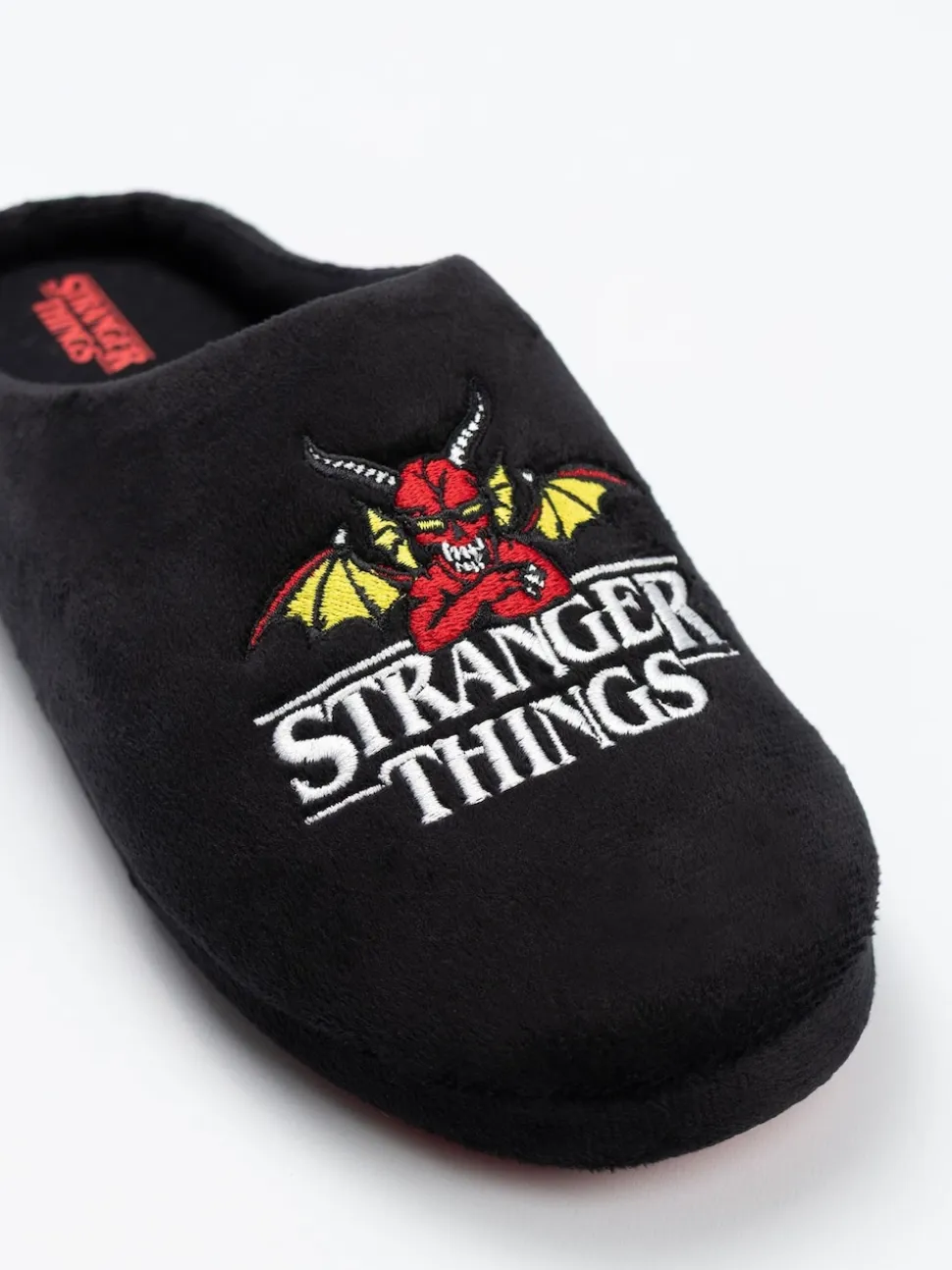 Vanilla Underground Black Stranger Things Mule Slippers