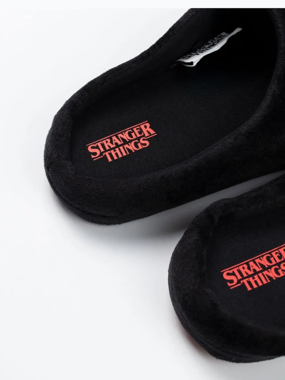 Vanilla Underground Black Stranger Things Mule Slippers