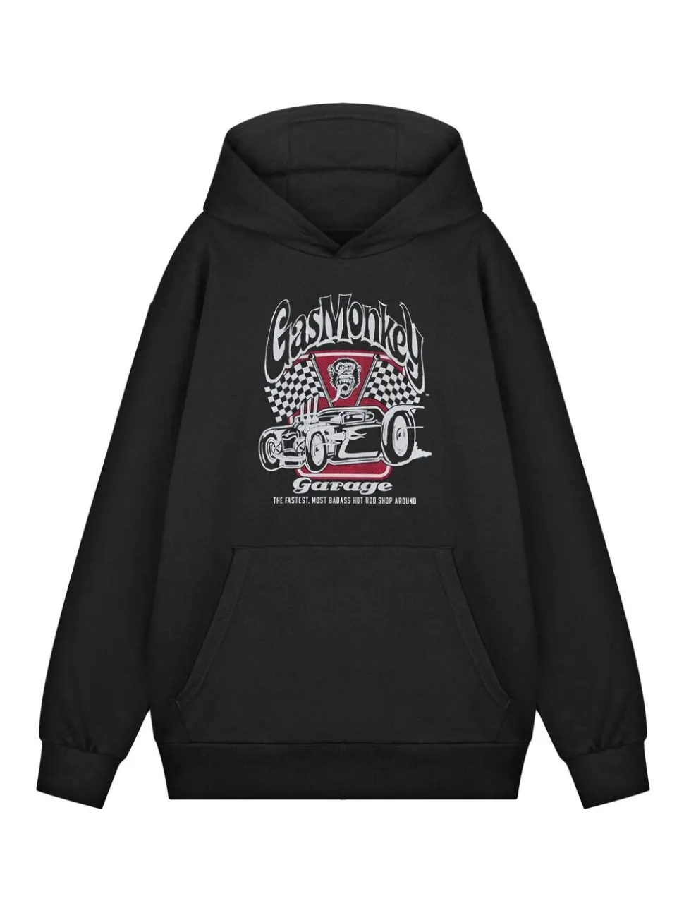 Vanilla Underground Black Mens 100% Cotton Gas Monkey Licensed Hoodie
