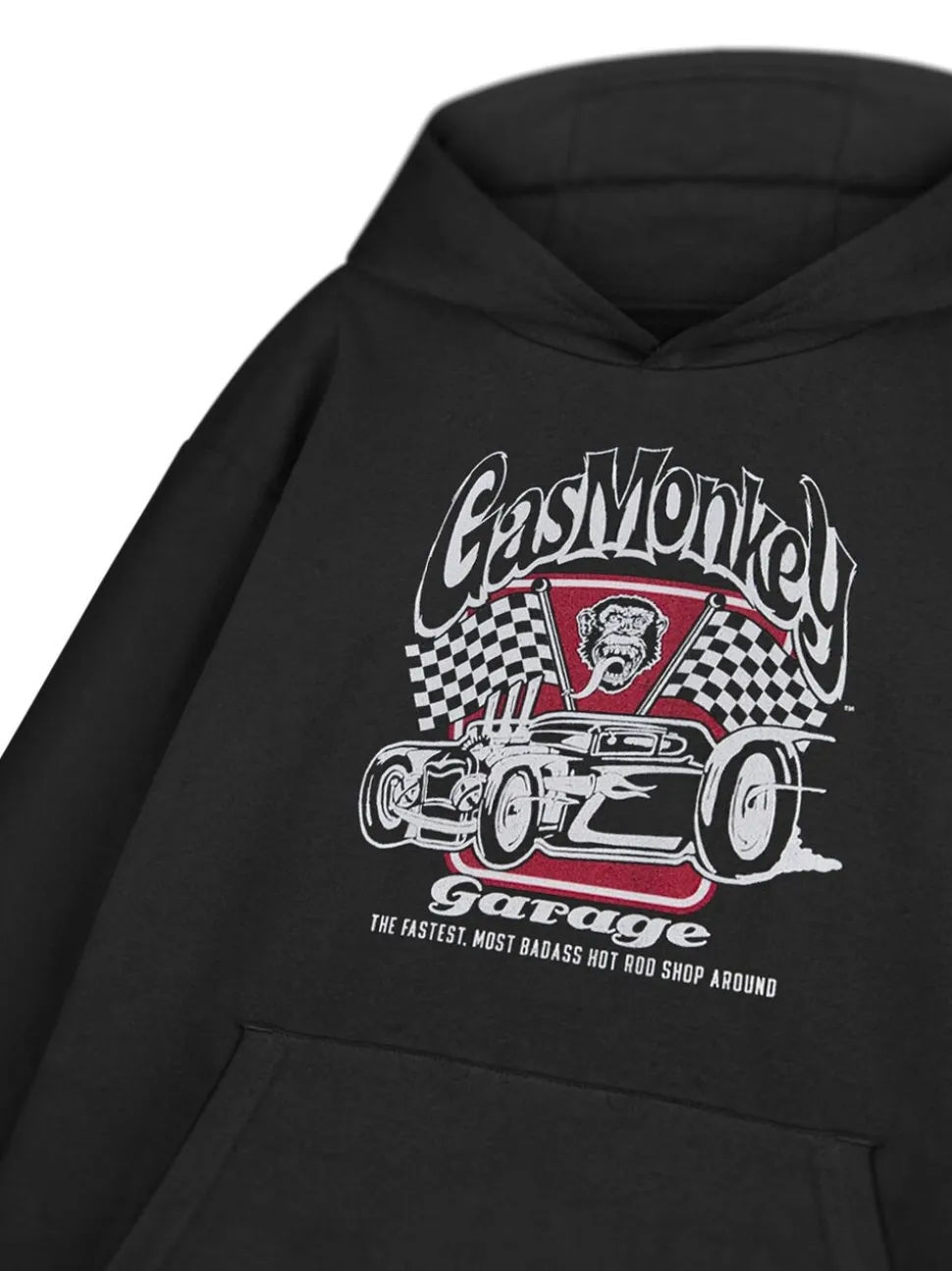 Vanilla Underground Black Mens 100% Cotton Gas Monkey Licensed Hoodie