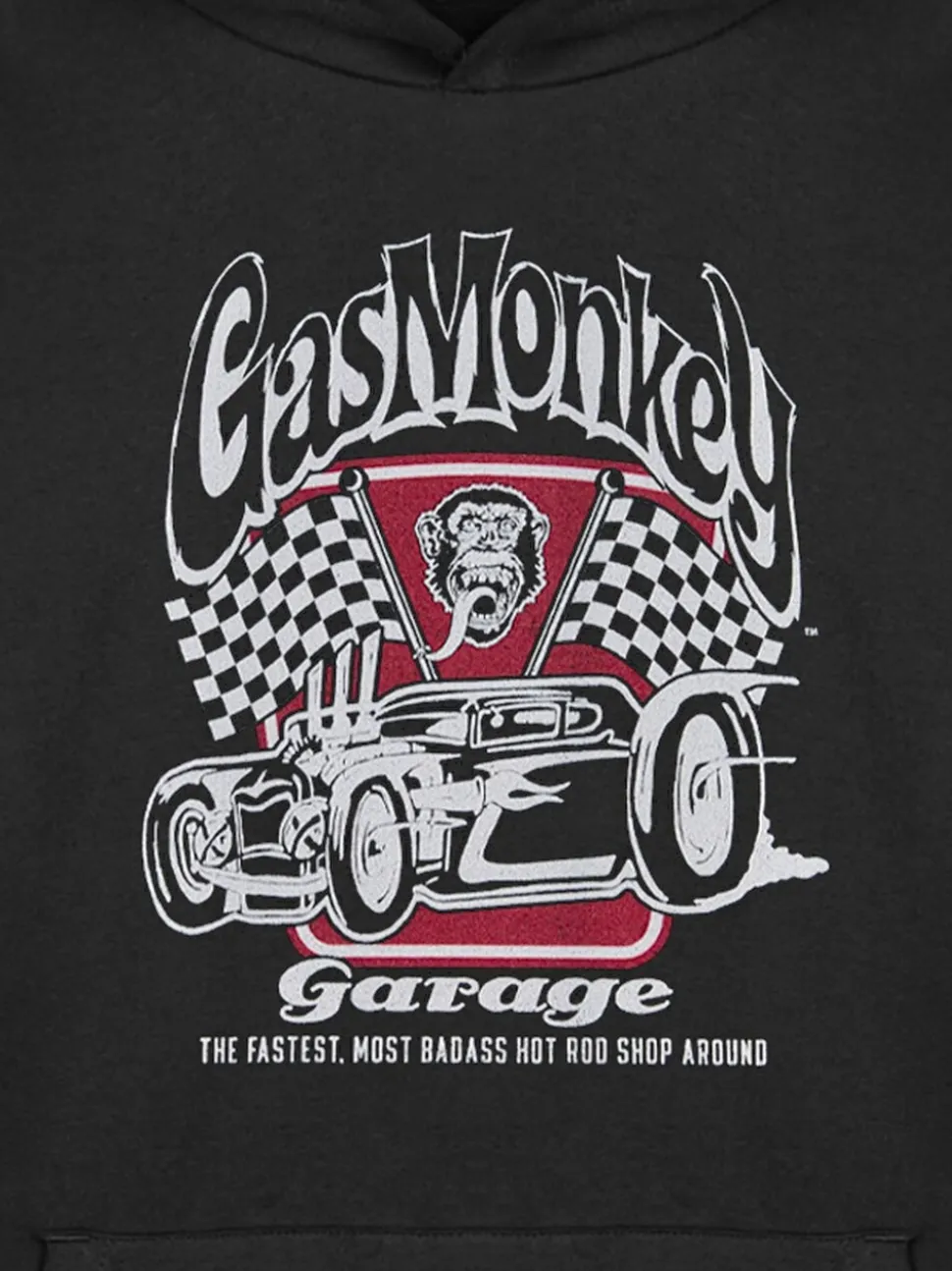 Vanilla Underground Black Mens 100% Cotton Gas Monkey Licensed Hoodie