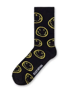 Vanilla Underground Black Mens Nirvana Multicoloured Calf Socks Set of 3