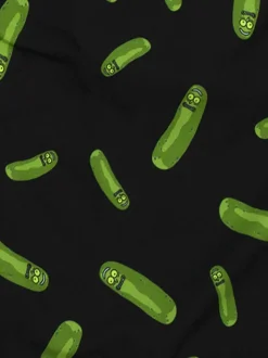 Vanilla Underground Black Mens Rick And Morty Black Swim Shorts