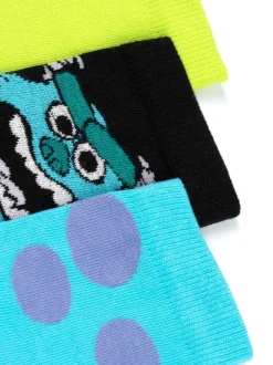 Vanilla Underground Blue Monsters Inc Calf Socks Set of 3