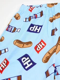 Vanilla Underground Blue Mens Heinz Multicoloured Lounge 100% Cotton Joggers
