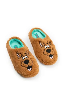 Vanilla Underground Brown Scooby Doo Character Face Slippers