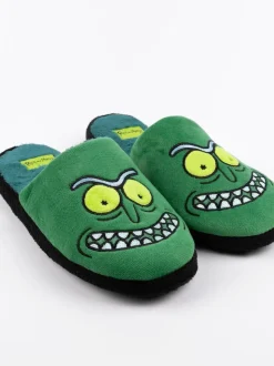 Vanilla Underground Green Mens Rick And Morty Mule Slippers