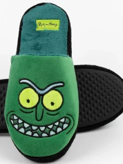 Vanilla Underground Green Mens Rick And Morty Mule Slippers