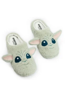 Vanilla Underground Green Star Wars Grogu Slippers
