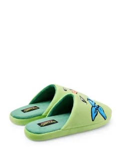 Vanilla Underground Green Mens Character Slippers