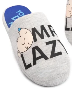 Vanilla Underground Grey Mr Men Mr Men Mr Lazy Slippers