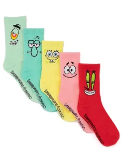 Vanilla Underground Multicoloured Spongebob Squarepants Socks 5 Pack