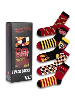 Vanilla Underground Red Calf Socks Set of 5