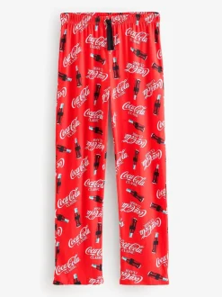 Vanilla Underground Red Coca Cola Logo Lounge Trousers