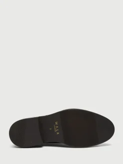 Walk London Brown Leather Oliver Monk Shoes