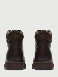 Walk London Brown Leather Connery Hiking Boots