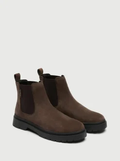 Walk London Brown Suede Callum Chelsea Boots