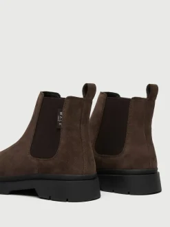 Walk London Brown Suede Callum Chelsea Boots