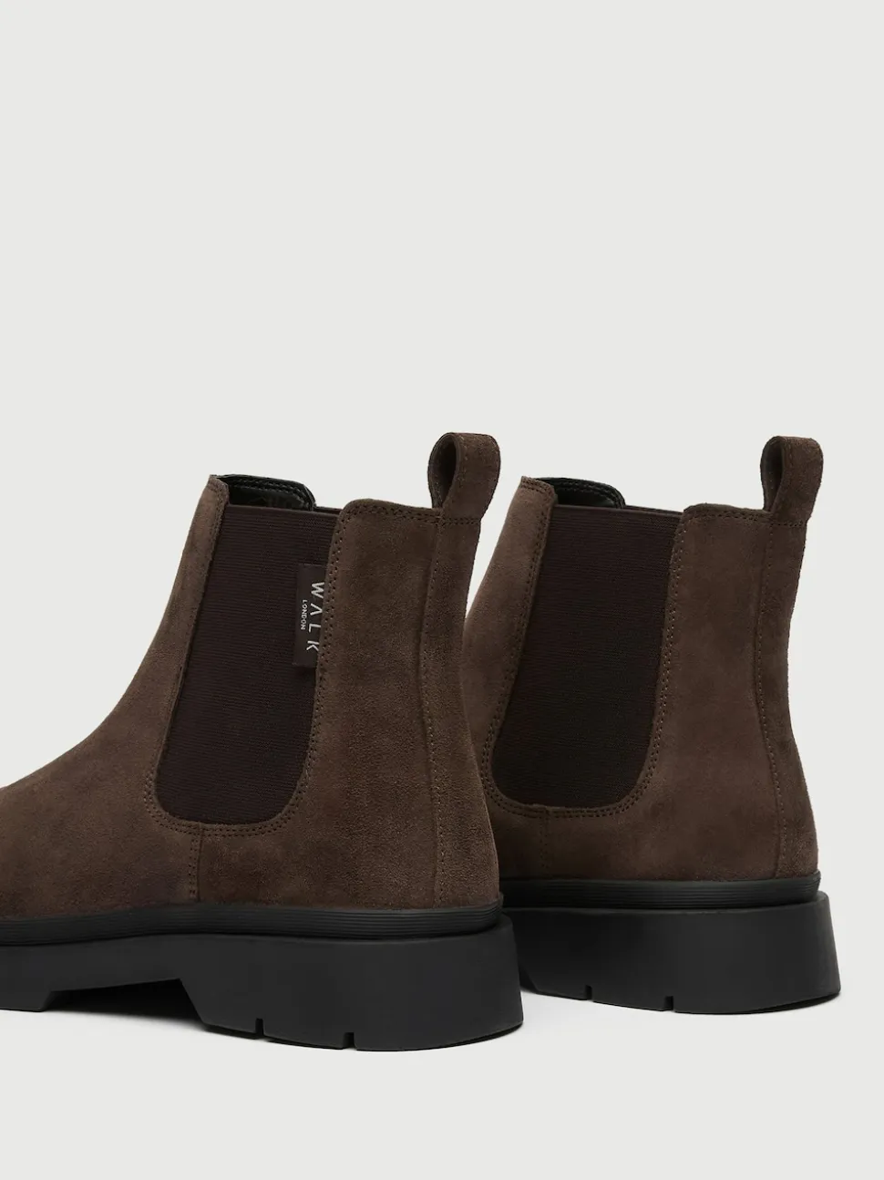 Walk London Brown Suede Callum Chelsea Boots