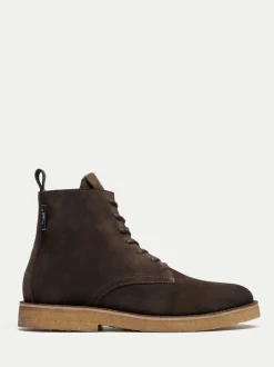 Walk London Brown Verona Lace Boots