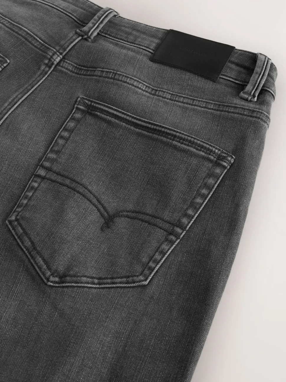 Washed Black Baggy Fit Classic Stretch Jeans