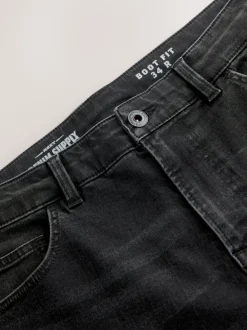 Washed Black Bootcut Classic Stretch Jeans