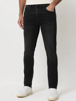 Washed Black Single Skinny Fit Classic Stretch Jeans