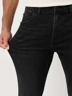 Washed Black Single Skinny Fit Classic Stretch Jeans