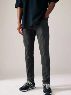 Washed Black Skinny Fit Comfort Stretch Jeans