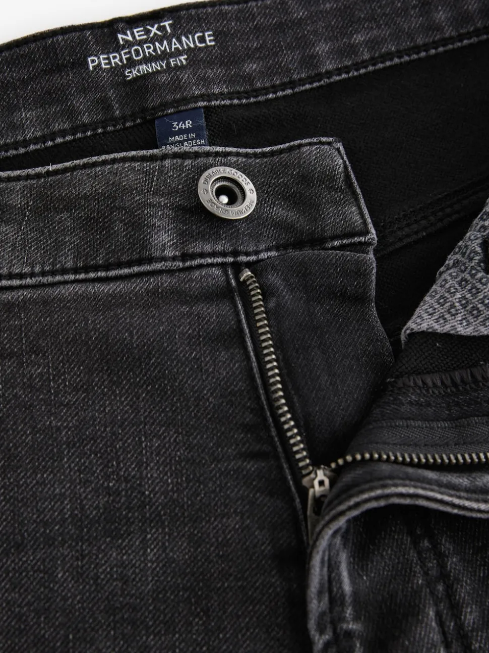 Washed Black Skinny Fit Comfort Stretch Jeans