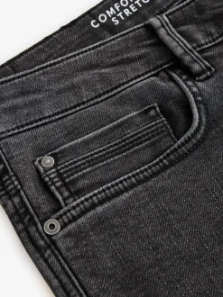 Washed Black Slim Fit Comfort Stretch Jeans