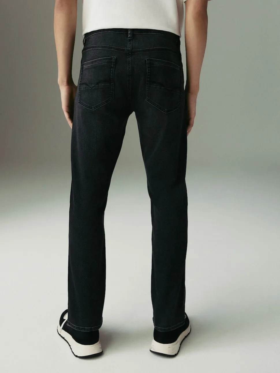 Washed Black Slim Fit Comfort Stretch Jeans