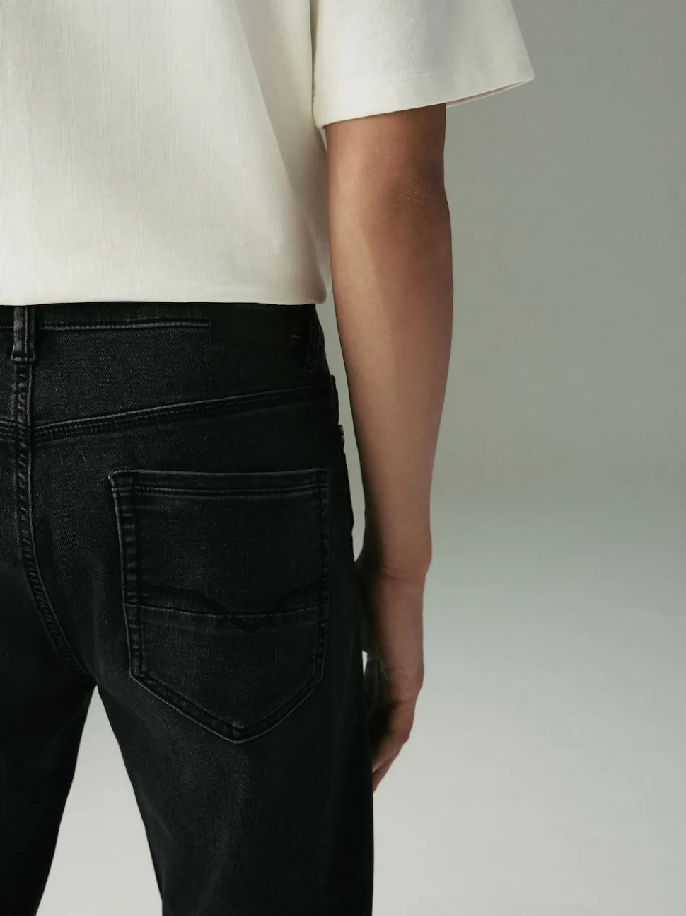 Washed Black Slim Fit Comfort Stretch Jeans