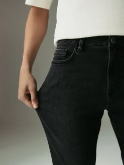 Washed Black Slim Fit Comfort Stretch Jeans