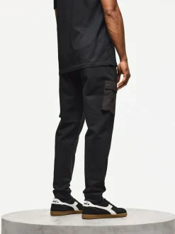 Weekend Offender Lippi Black Joggers With Parachute Pockets