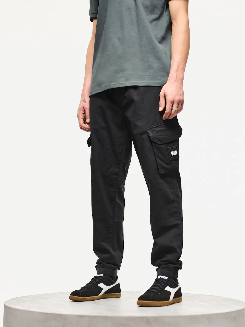 Weekend Offender Pianemo Cotton Ripstop Black Joggers
